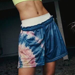 NWT! Free People FP Movement When in Venice Tie Dye Mesh Athletic Shorts M
